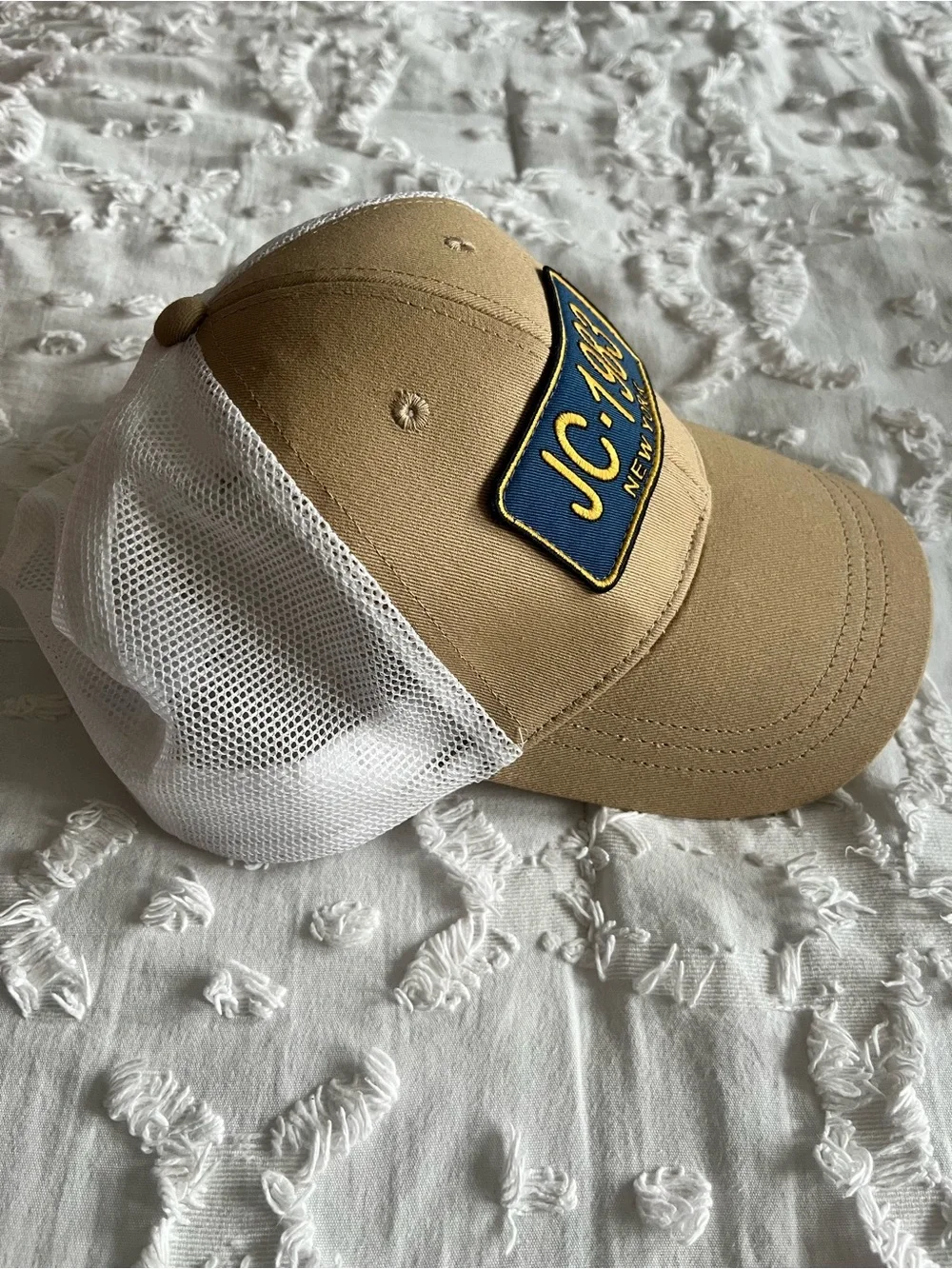 J. Crew Tan and White JC-1983 Trucker Hat
